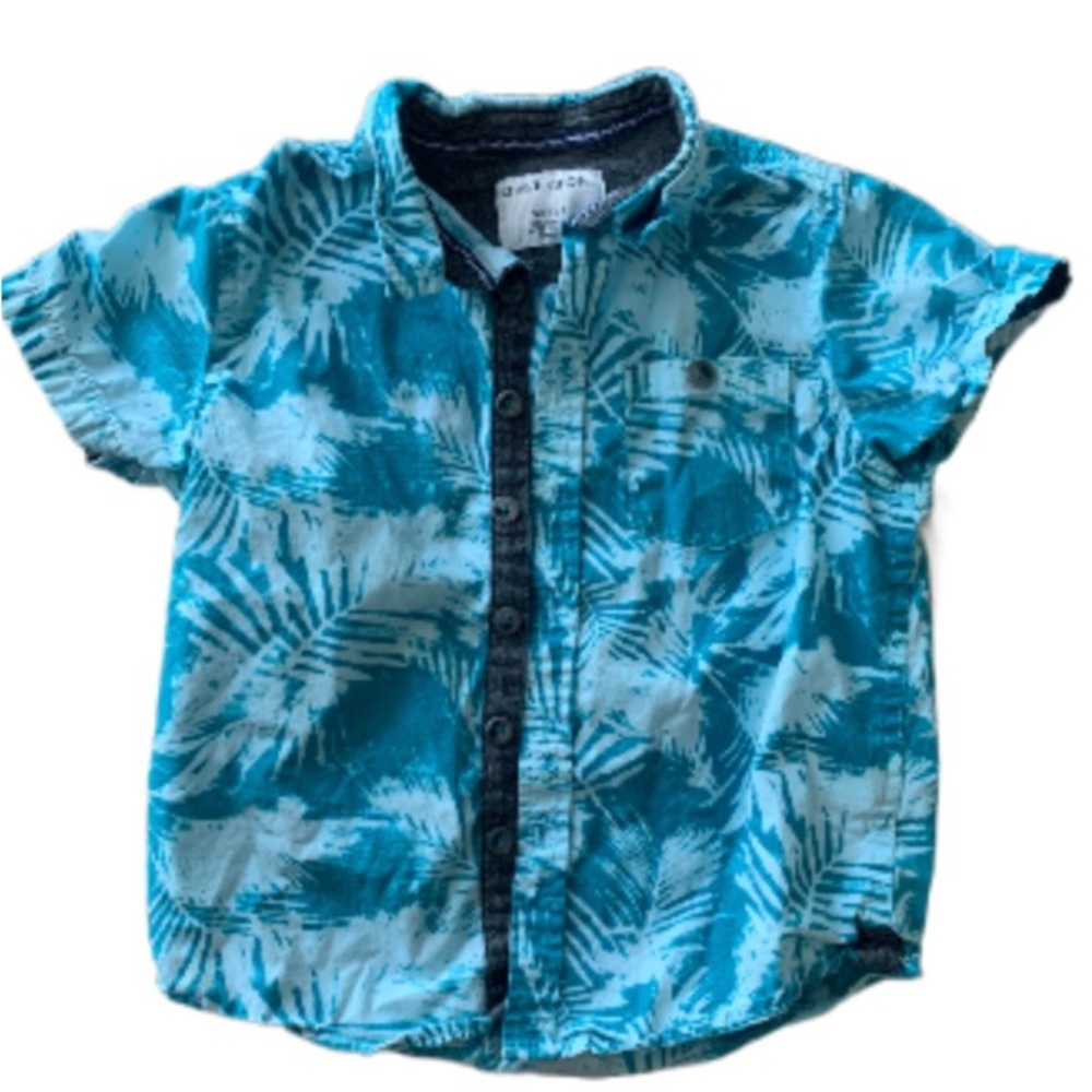 Toddler Blue/Aqua Button Down Shirt